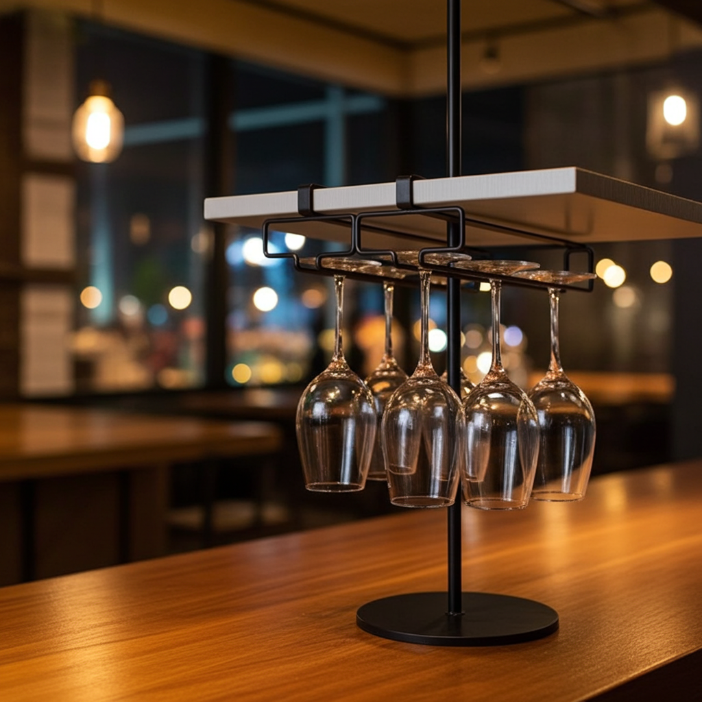 Borrfri Vinglashållare för Vinglas & Champagneglas