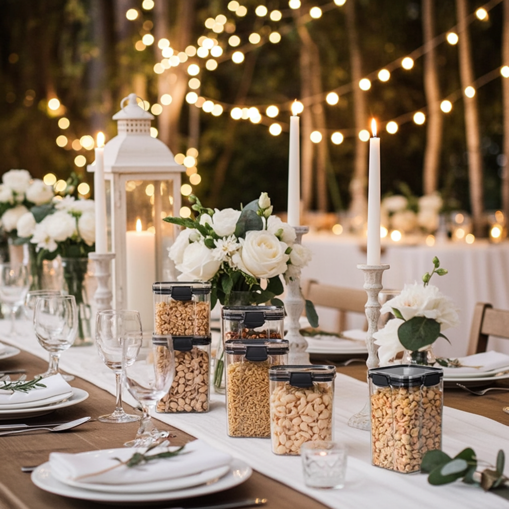 Matförvaringsburkar med lock