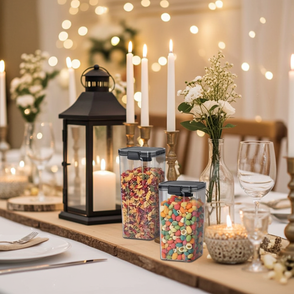 Matförvaringsburkar med lock